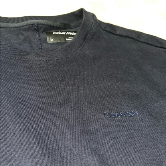 Calvin Klein Blue Long Sleeve Tee - Picture 3 of 4